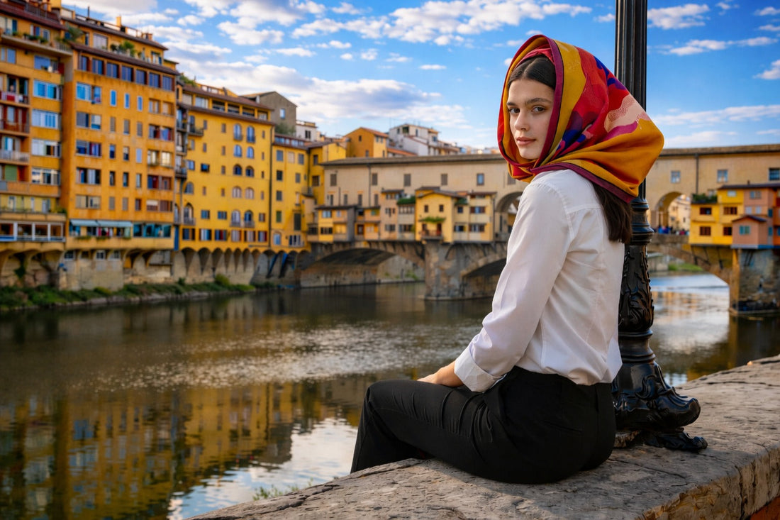 il foulard di seta lusso a Firenze di Coclicò