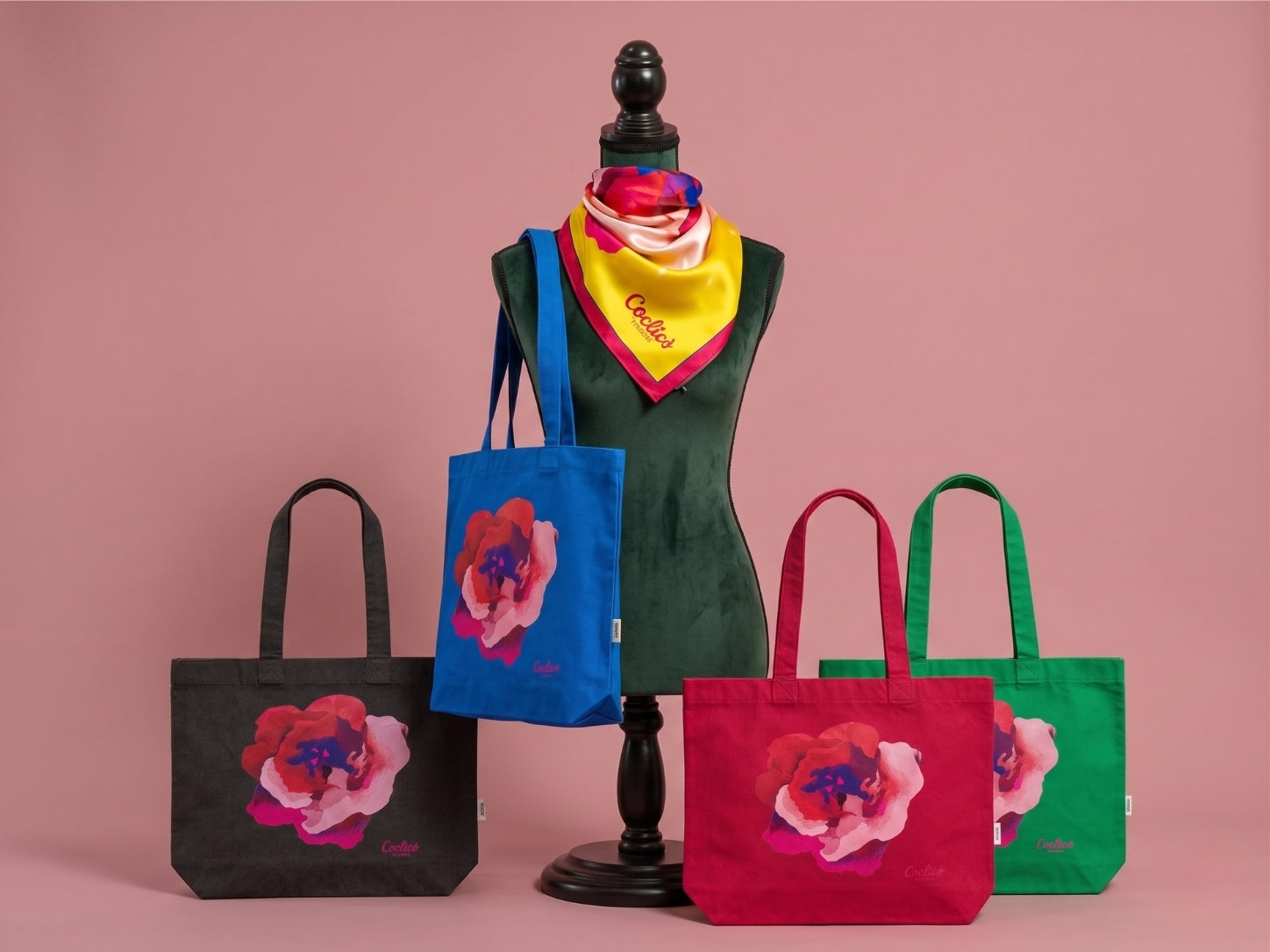 borse tote bag colorate cotone riclato Coclicò Firenze