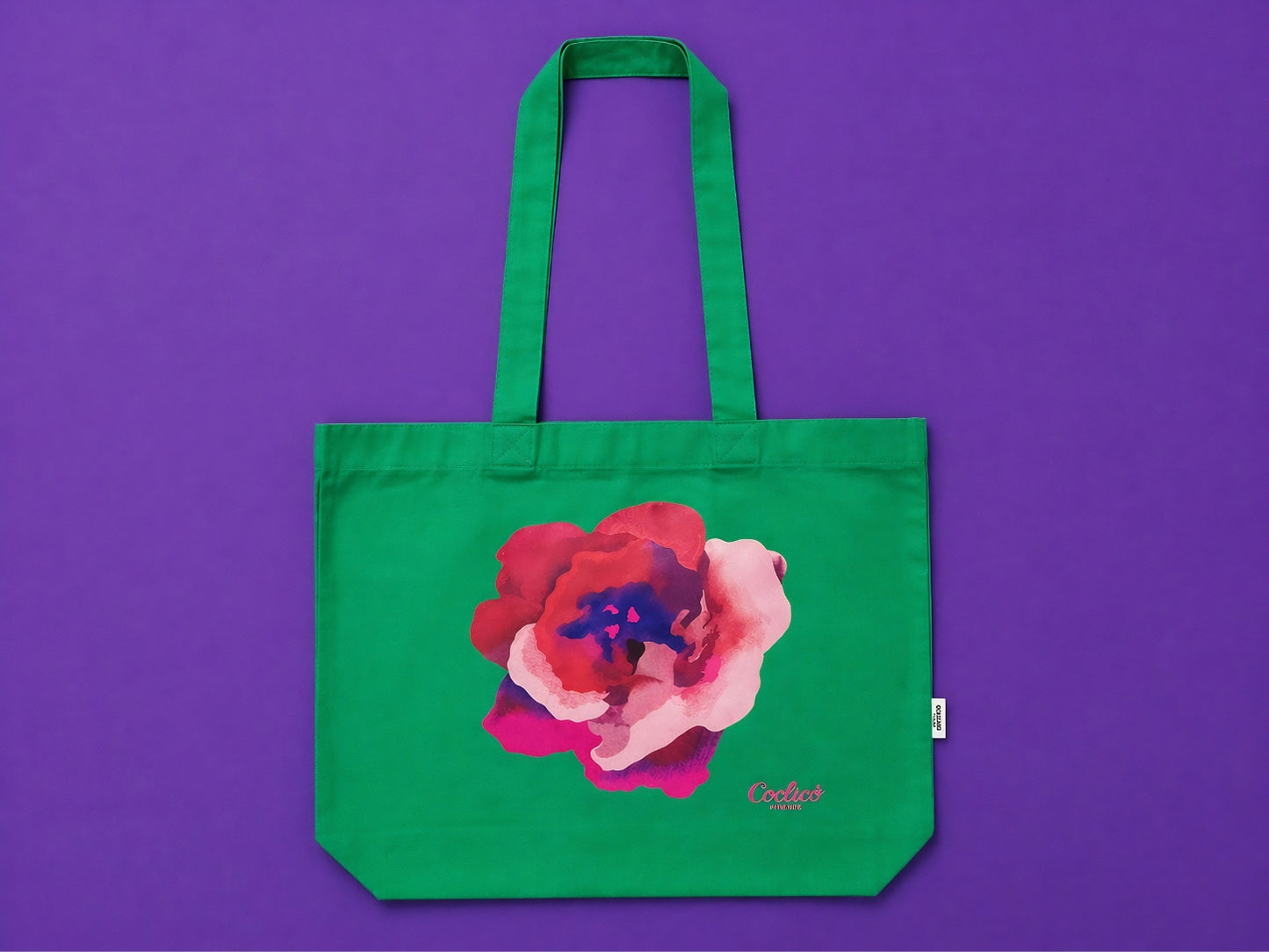 Borsa in Cotone Riciclato Verde Basilico  - "Berenice"