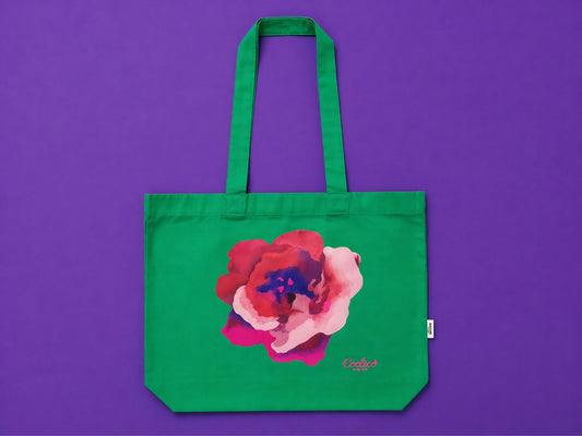 Borsa in Cotone Riciclato Verde Basilico  - "Berenice"