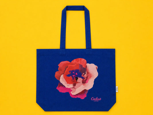 Borsa in Cotone Riciclato Blu Reale - "Berenice"